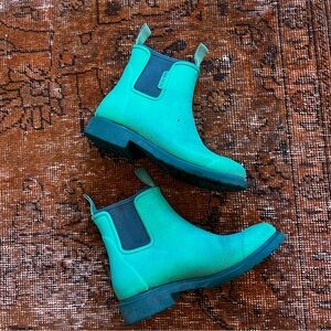 Merry People Bobbi Ankle Rain Boot - Grasshopper Green Sz 38 (7-7.5)